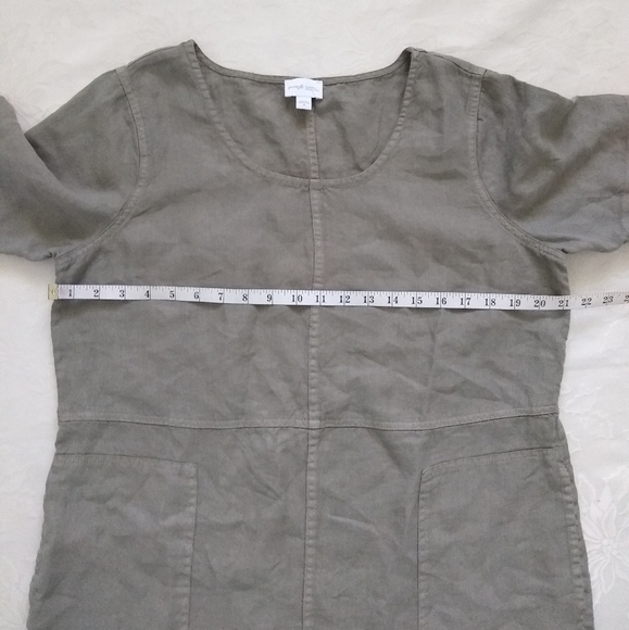 Pure Jill linen seamed pockets dress short sleeves - Picture 4 of 6